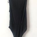 ZARA Black Cowl Neck Fringed Bodysuit S Photo 4