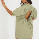 Pretty Little Thing Sage Green Open Back Dress Photo 1