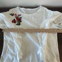 Abound White Rose Embroidered Blouse Size Medium NWT Photo 6