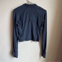 Lululemon  Its Rulu Run Cropped Half-Zip
Heathered True Navy / Black Photo 9