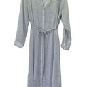 Soft Surroundings  Ibiza Embroidered Maxi Dress Mountain Mist Size Large Petite Photo 2