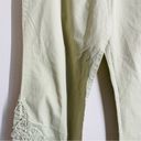 prAna  Organic Cotton Embroidered Crop Pants Light Green size XS Photo 5