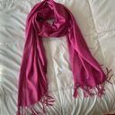  hot pink 100% pashmina fringe scarf Photo 0