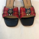 Brighton Vintage Women’s  SZ 7 M Kitten Heels KATE Classic Plaid CROC Leathet Sandals Photo 10