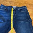 Free People  Women’s 28 Dark High Rise Frayed Hemline Straight Leg Denim Jeans Photo 3