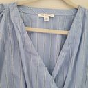 Free Assembly Blue Striped Peplum Top Size M Photo 1