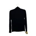 Marine layer  Turtleneck Top Black Women's Size Medium Pullover Long Sleeve Photo 2