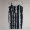 Jump  Apparel Women's Large Strapless Bodycon Stretch Mini Dress Gray Print Zip Photo 3