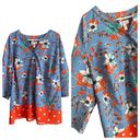 D&. Denim Company Ladies Floral 3/4 Sleeve Blouse Size 2X Plus Size Photo 1