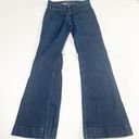 Lacoste Women's  Sz 36 4 Dark Wash Flare Wide Leg Denim Jeans Pockets Cotton Photo 0