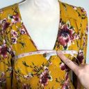 Xhilaration NWOT Gold Yellow Floral Long Sleeved Smocked Dress Photo 6