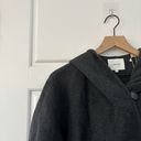 Vince NEW  Hooded Wool Blend Coat Heather Charcoal Photo 8