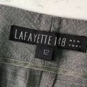 Lafayette 148  Womens Sz 12 Wide Leg Culottes Crop Pants Wide Wool Stretch Gray Photo 2