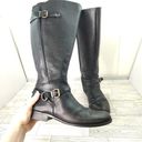 Naturalizer  Black Leather Equestrian Boots Size 8.5 Wide Calf Womens Riding Photo 15