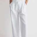 Madewell  The Harlow Wide-Leg Pant in 100% Linen in White NWT Photo 0