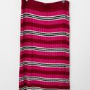 Anthropologie [] Dolan Pink Striped Dora Pleated Midi Sweater Skirt Size Large L Photo 2