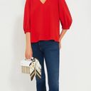 Tuckernuck  Red Hollis V-Neck Puff Sleeve Top Shirt Blouse Size S Photo 12