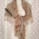 Jeanne Simmons NWT  faux fur fringe shawl  Photo 0