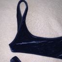 Triangl Women's Small/XS  Camille Navy Blue Italian Velvet Bikini Set Photo 2