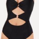 Hula Honey  Black Ribbed one piece swimsuit Photo 0