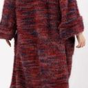 Band of Gypsies Duster Sweater Size L Sunset BLVD Red Mixed Knit Pockets NEW Photo 3