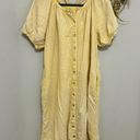 Faherty Dream Cotton Gauze Sun-Washed Yellow Women's Midi Dress Size L Photo 4