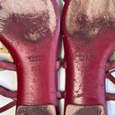 Gucci GG Cage Ankle Wrap Sandals US Red Leather Lace Up T-Strap Thong size 7.5 B Photo 10