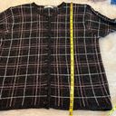 Dress Barn  Woman Button Front Cardigan Sweater Grid Pattern Fuzzy Soft Size 1X Photo 8