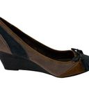 Audrey Brooke  Women's Suede 2.5" Wedge Pumps size 8.5 Leather Photo 0