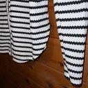 Arizona Jeans Arizona Jean Co Black & White Striped Button Front Long Sleeve Top Large Photo 2