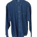 Krass&co Port &  Women's Cotton Button-Down Denim Shirt Blue Size Medium Photo 1