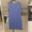 St. John 💕💕 Knit Wool-Blend Sheath Dress ~ Blue 12 NWOT Photo 4