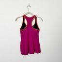 Spanx [] Pink Pow Peplum Racerback Workout Tank Top Built In Bra UPF 50+ Sz Small Photo 2