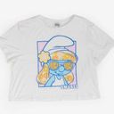 Unique Vintage NWT The Smurfs x  White Cropped Graphic Tee, Size 2X Photo 0