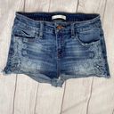 Daytrip capricorn high rise cotton blend shorty shorts blue sz 26 Photo 0