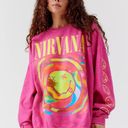 Urban Outfitters Nirvana Smile Overdyed Crew Neck Sweatshirt Photo 0