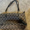 Michael Kors Brown And Black Monogram Purse Photo 0