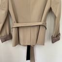 New York & Co. NWT Blazer Jacket Tan Beige Lined Printed Cuff 7th Avenue ~ Size 8 Photo 8