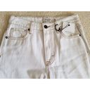 Hidden Jeans  Happi  White w/Gold Stitching Flare Leg w/ Side Slits Women's Sz 26 Photo 6