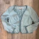 Nine West Vintage  Leather Jacket Powder Blue Size Large. Photo 12