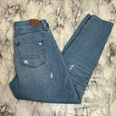 American Eagle  Mom Jeans Blue Denim Distressed Ripped knees size 4 high rise Photo 1