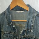 CAbi  Jean Jacket Blue Denim Button Front Cropped Photo 1