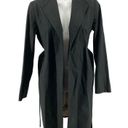 Banana Republic  Women’s Black Cotton Belted Trench Coat Medium Photo 6