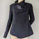 Elizabeth and James  Womens Wool Speckled Victor Blazer Jacket Asymmetrical Gray 6 Photo 11