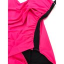 DKNY  NEON PINK Ruched Mesh-Contrast One-Piece Swimsuit 4 NWT $98 Photo 1