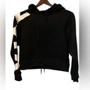 Zyia Active Women's Black Relaxation Hoodie Size S Long Sleeve Cropped Pullover Photo 8