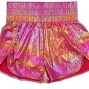 Free People  Movement The Way Home Shorts In Pink Rainbow Metallic Size Medium Photo 0