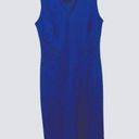 Investments 4/$25 BUNDLE SALE!  ROYAL BLUE LASER CUT V-NECK MIDI PENCIL DRESS Photo 0