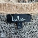 Lulu's Fierce Heart Beige Leopard Print Eyelash Knit Cropped Cardigan Tan Photo 11