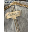 Madewell  Bayfront Crop Denim Front Button Pocket Overalls - Blue / Size Medium Photo 2